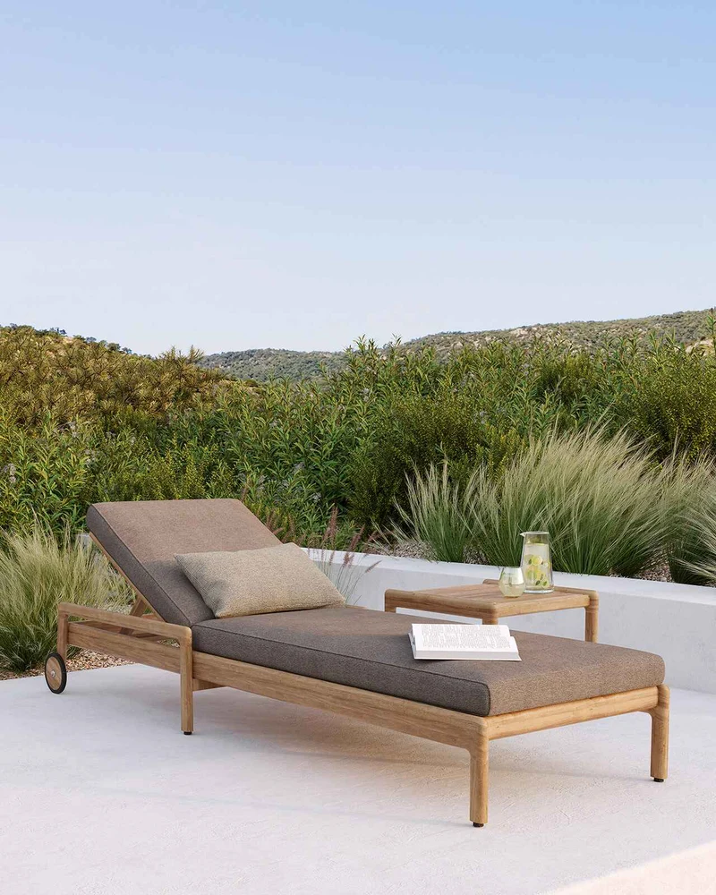 Chaise longue Ethnicraft - Jack coussin
