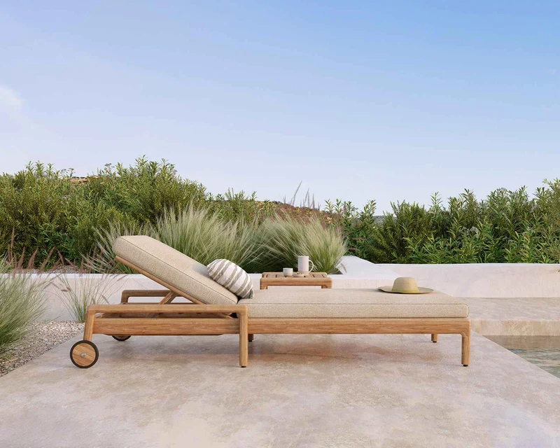 Chaise longue Ethnicraft - Jack coussin