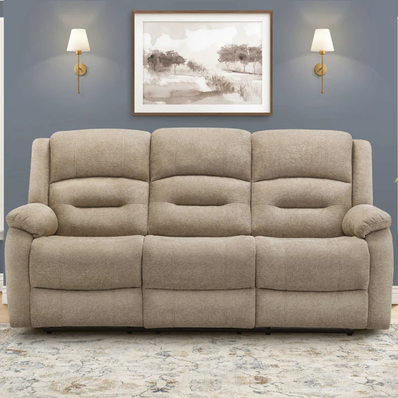Sofa motorisé en tissu avec ports USB intégrés