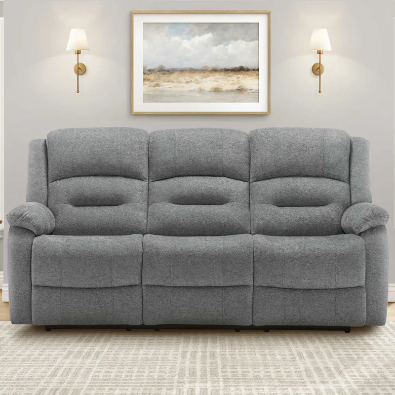 Sofa motorisé en tissu avec ports USB intégrés