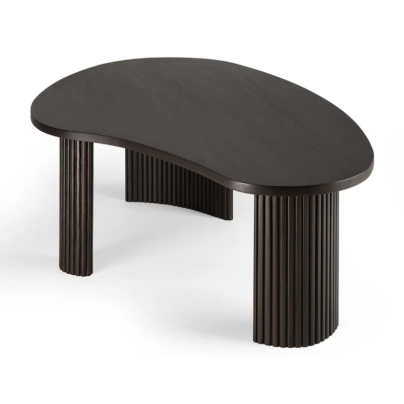Table basse Ethnicraft - Mahogany Boomerang dark brown