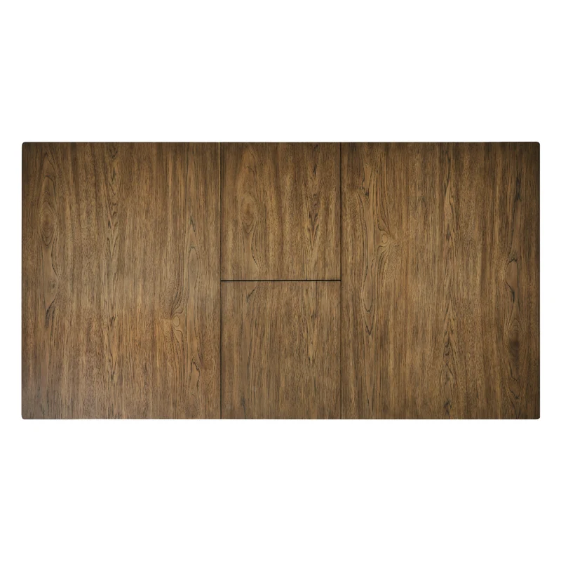 Table de salle à manger extensible en bois/placage de caryer brun clair - Urbinforte