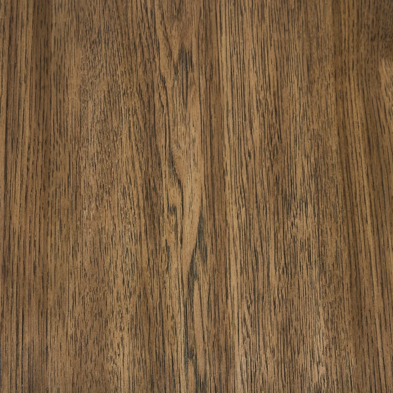 Table de salle à manger extensible en bois/placage de caryer brun clair - Urbinforte