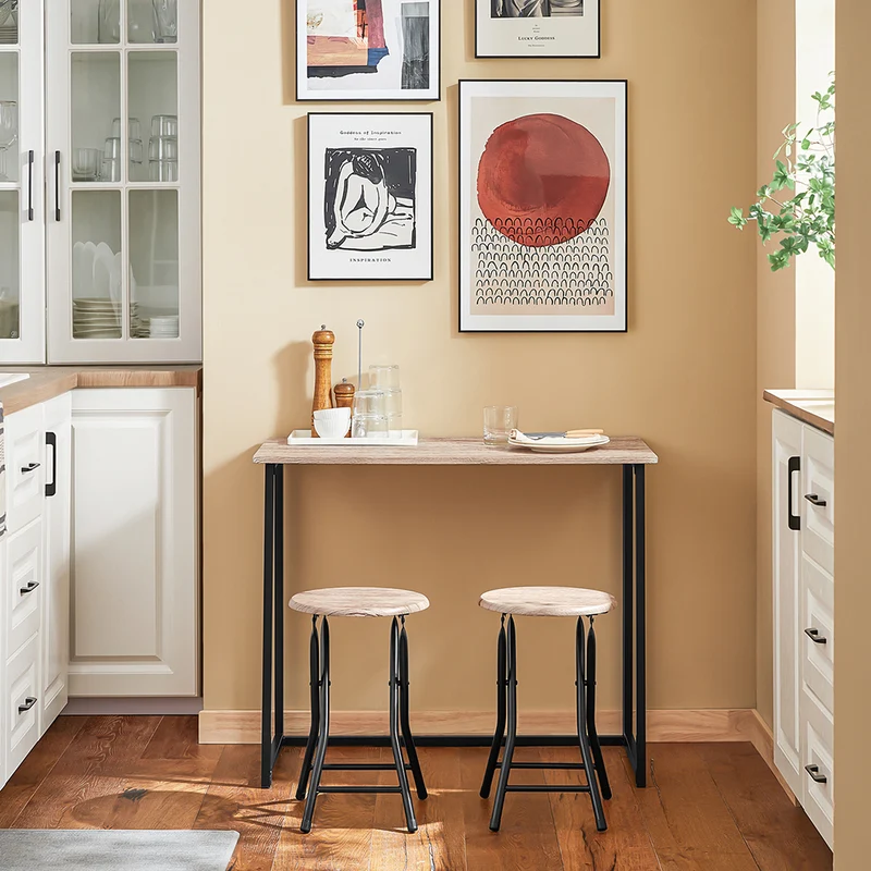 SoBuy OGT18-N Set de 1 Table + 2 Chaises Table à Manger Table de Cuisine