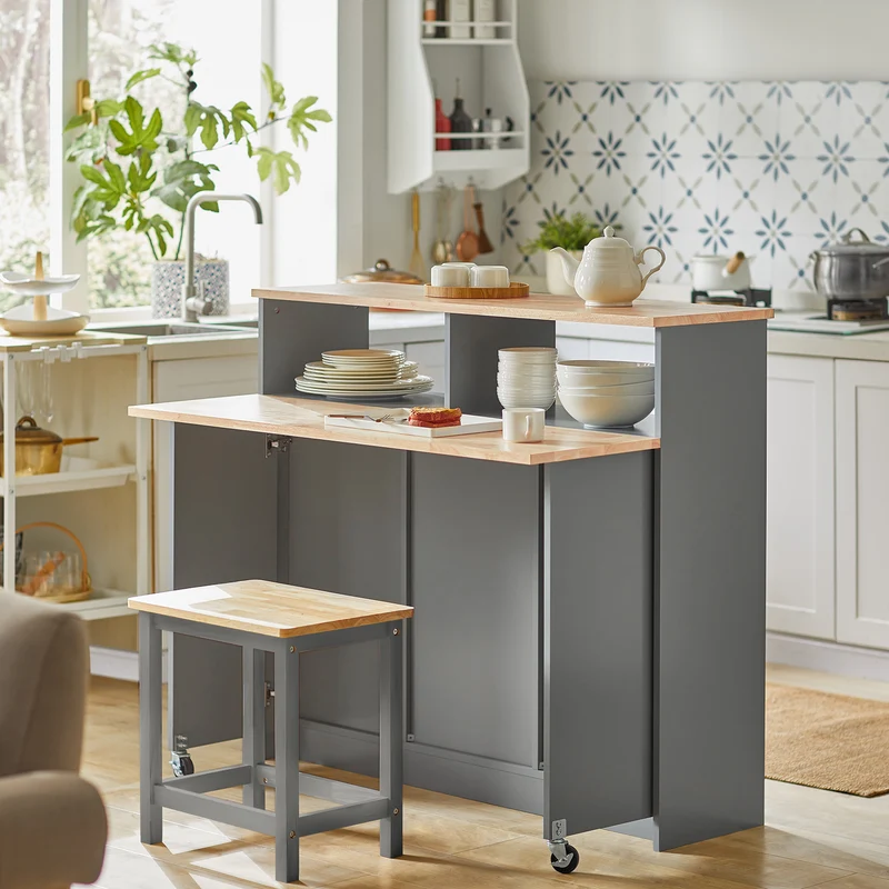 SoBuy FSB36-HG Buffet de Rangement Placard de Cuisine Ilot de Cuisine Armoire de Cuisine Multi-rangements