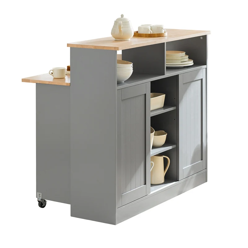 SoBuy FSB36-HG Buffet de Rangement Placard de Cuisine Ilot de Cuisine Armoire de Cuisine Multi-rangements