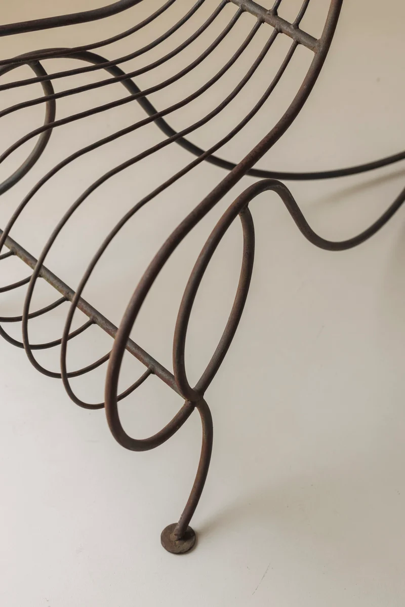 Wrought Iron Side Chair attributed André Dubreuil, France circa 1986