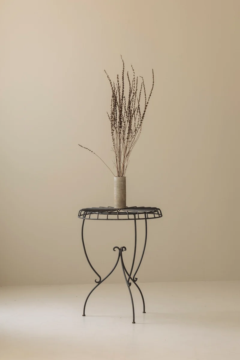 Wrought Iron Side Table attributed André Dubreuil, France 1986