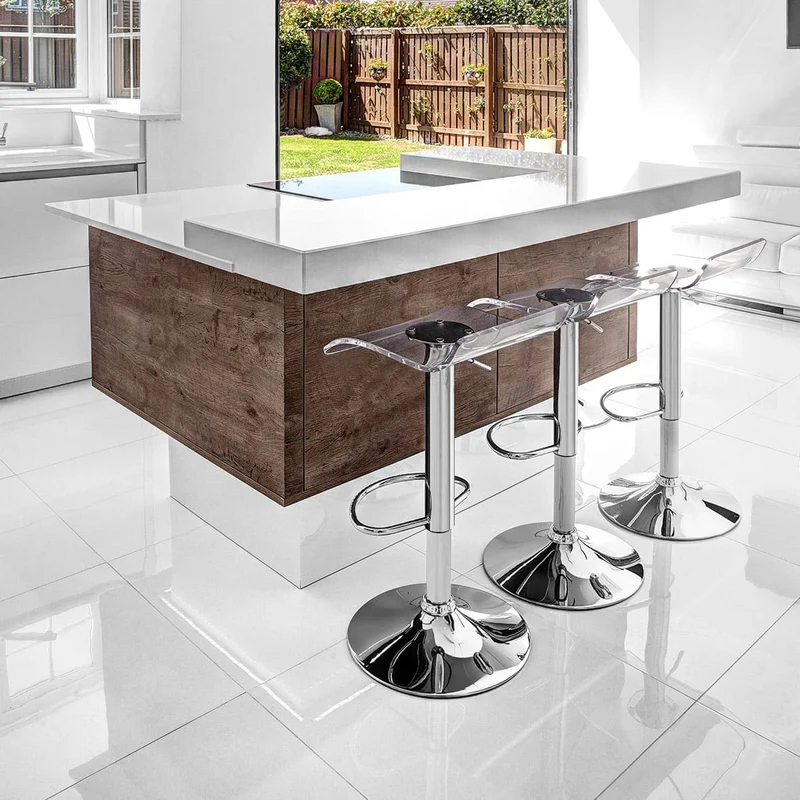 Tabouret Plastique - Shimmer Transparent