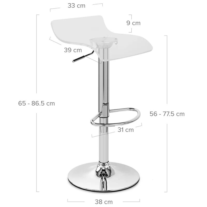 Tabouret Plastique - Shimmer Transparent