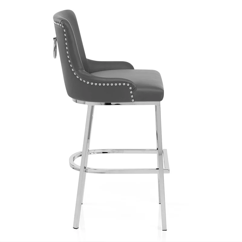 Chaise de Bar Faux Cuir - Bliss Gris