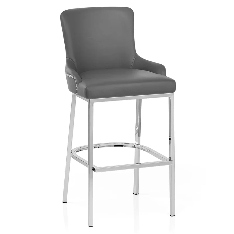 Chaise de Bar Faux Cuir - Bliss Gris