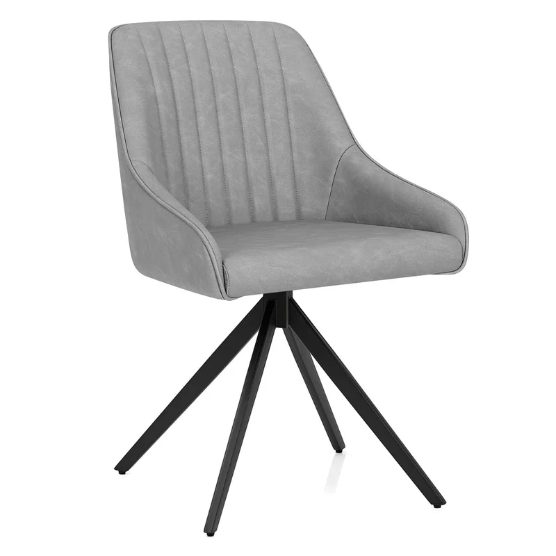 Chaise Faux Cuir - Amelia Gris