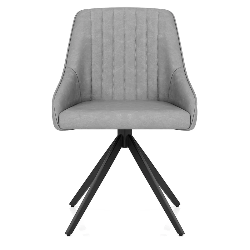Chaise Faux Cuir - Amelia Gris