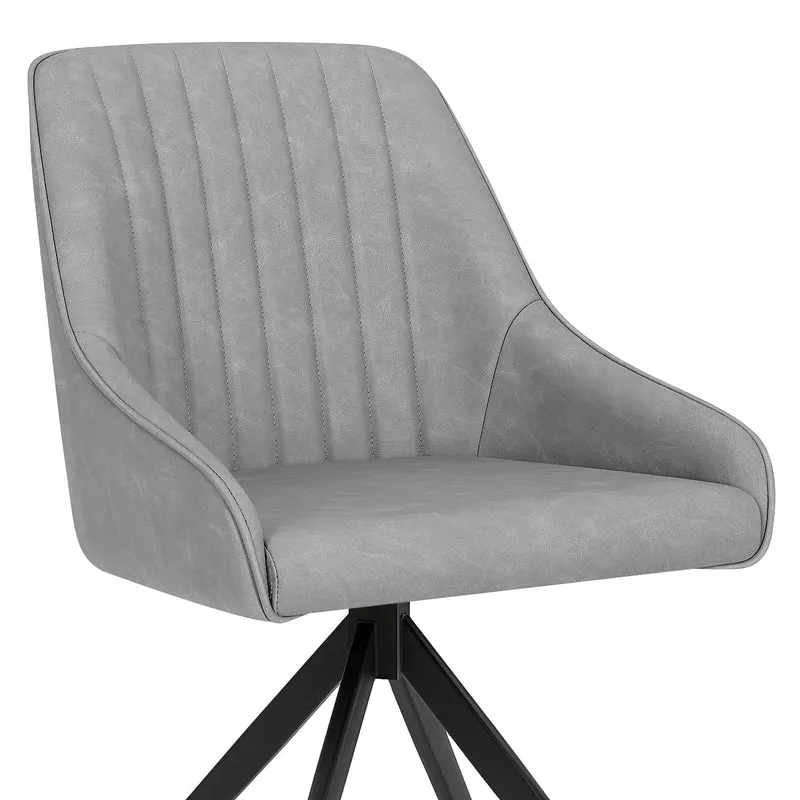 Chaise Faux Cuir - Amelia Gris
