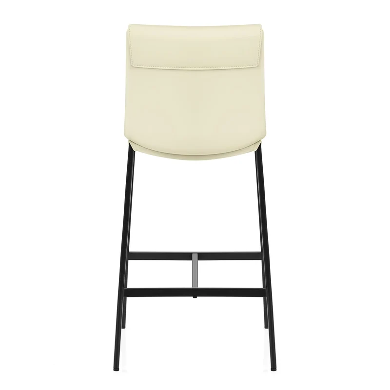 Tabouret Cuir Veritable - Addison Crème