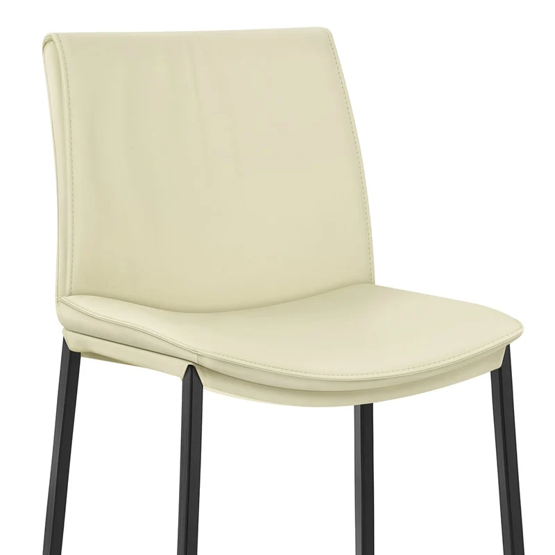 Tabouret Cuir Veritable - Addison Crème