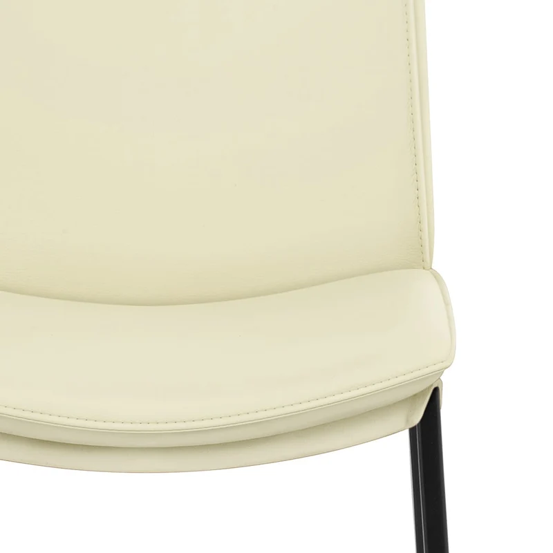 Tabouret Cuir Veritable - Addison Crème