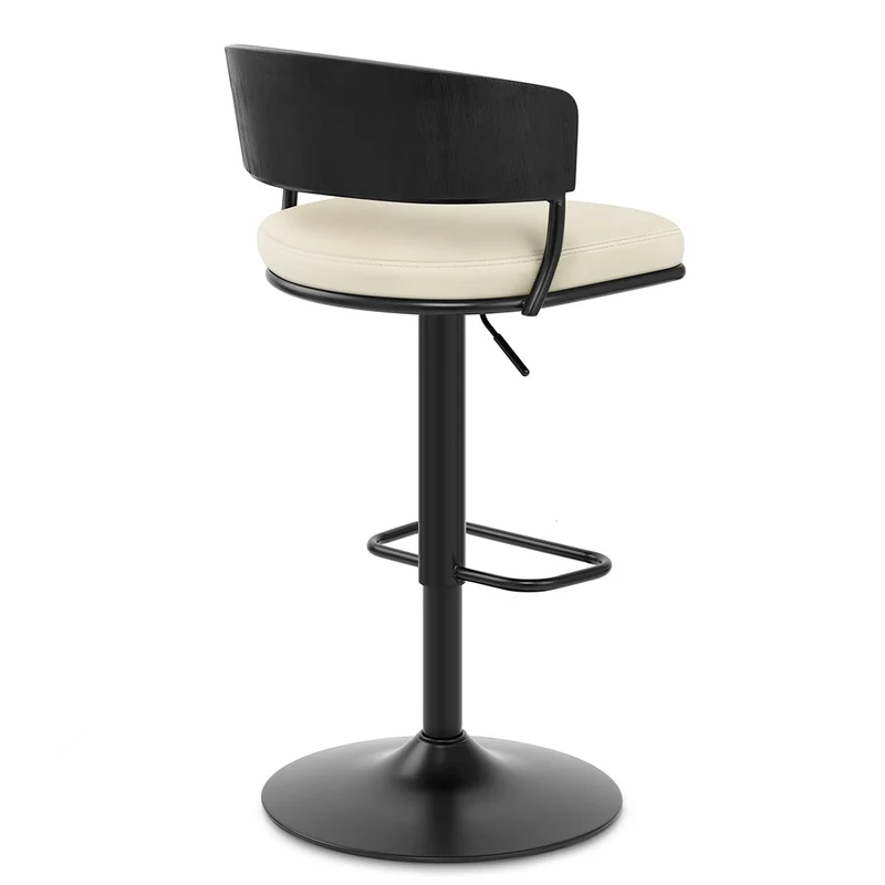 Tabouret Cuir Véritable - Alexa Crème
