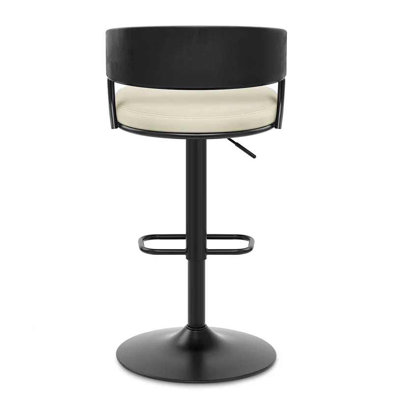 Tabouret Cuir Véritable - Alexa Crème