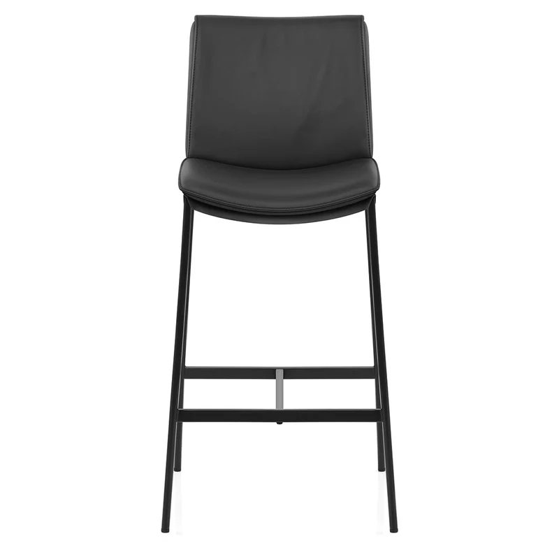 Tabouret Cuir Veritable - Addison Noir