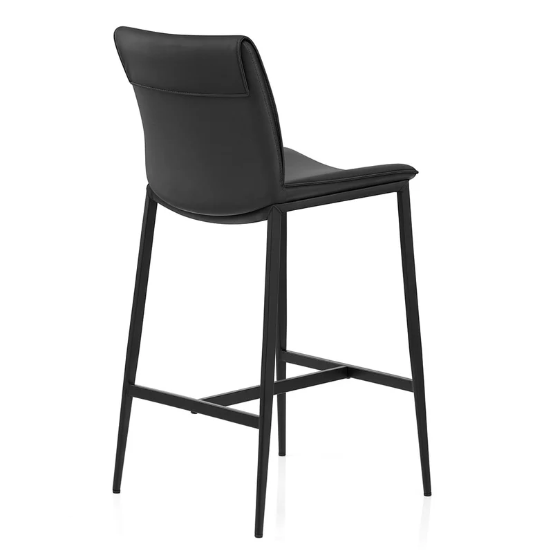 Tabouret Cuir Veritable - Addison Noir
