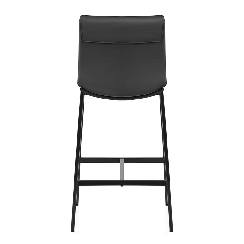 Tabouret Cuir Veritable - Addison Noir