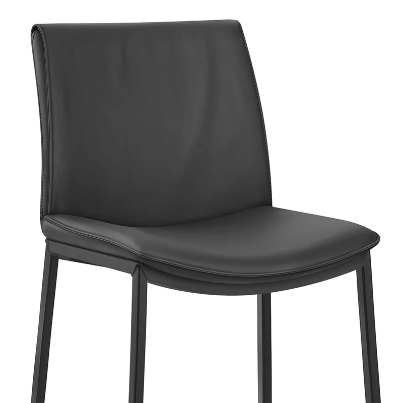 Tabouret Cuir Veritable - Addison Noir