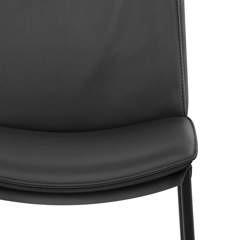 Tabouret Cuir Veritable - Addison Noir