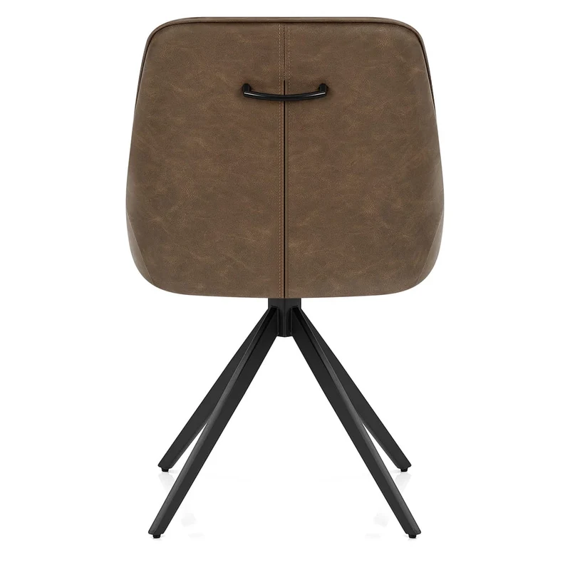 Chaise Faux Cuir - Amelia Marron