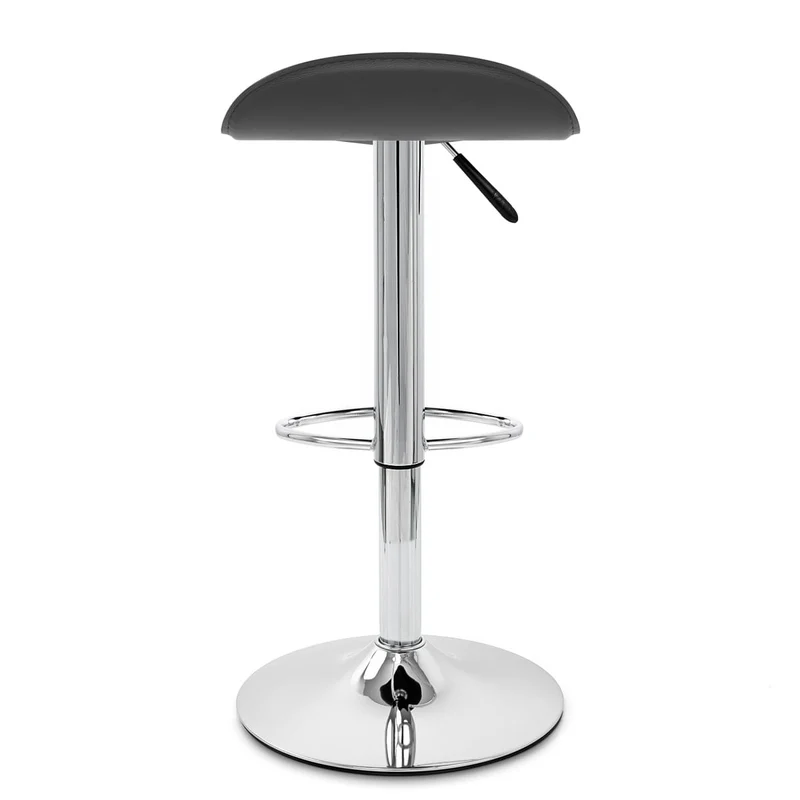 Chaise de Bar Faux Cuir Chrome - Zars Noir