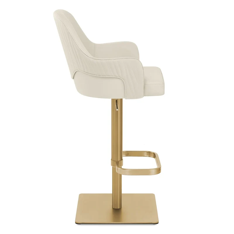 Tabouret de bar doré - Toni Crème