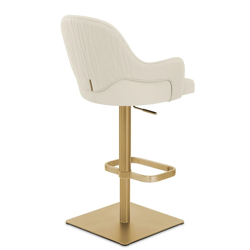 Tabouret de bar doré - Toni Crème