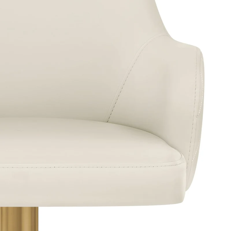 Tabouret de bar doré - Toni Crème