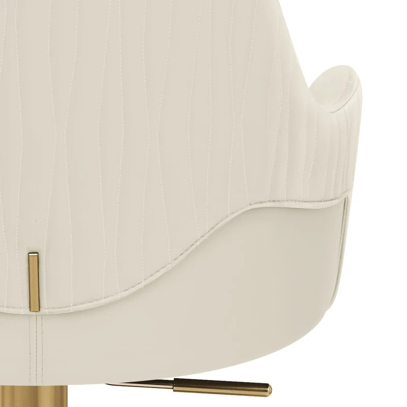 Tabouret de bar doré - Toni Crème