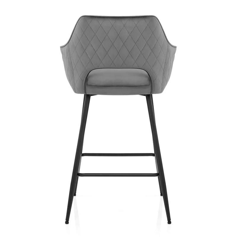 Chaise de bar Velours - Viola Gris