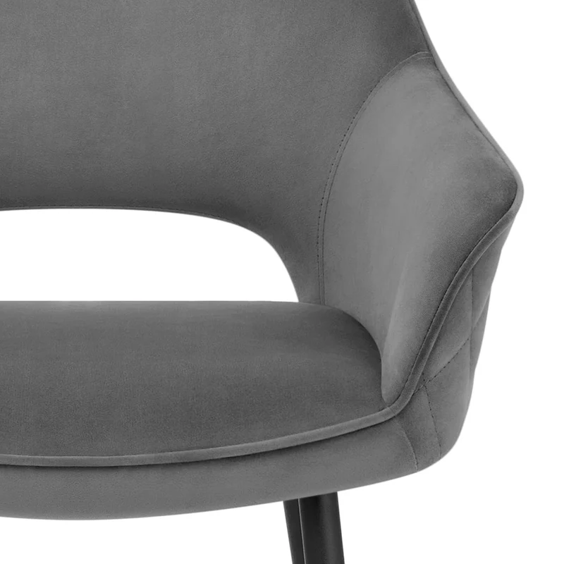 Chaise de bar Velours - Viola Gris