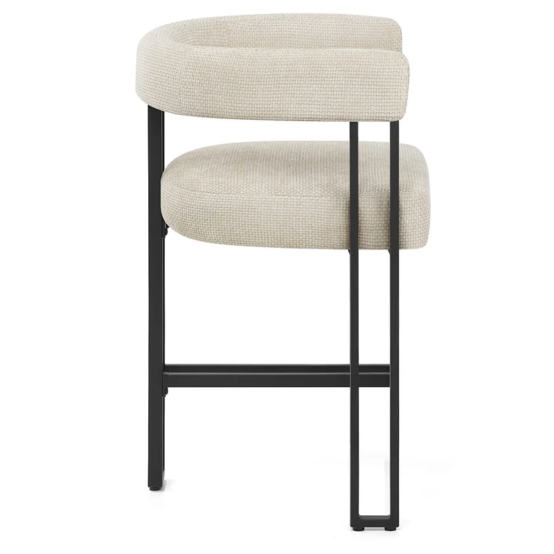 Tabouret de Bar Tissu - Gigi Crème