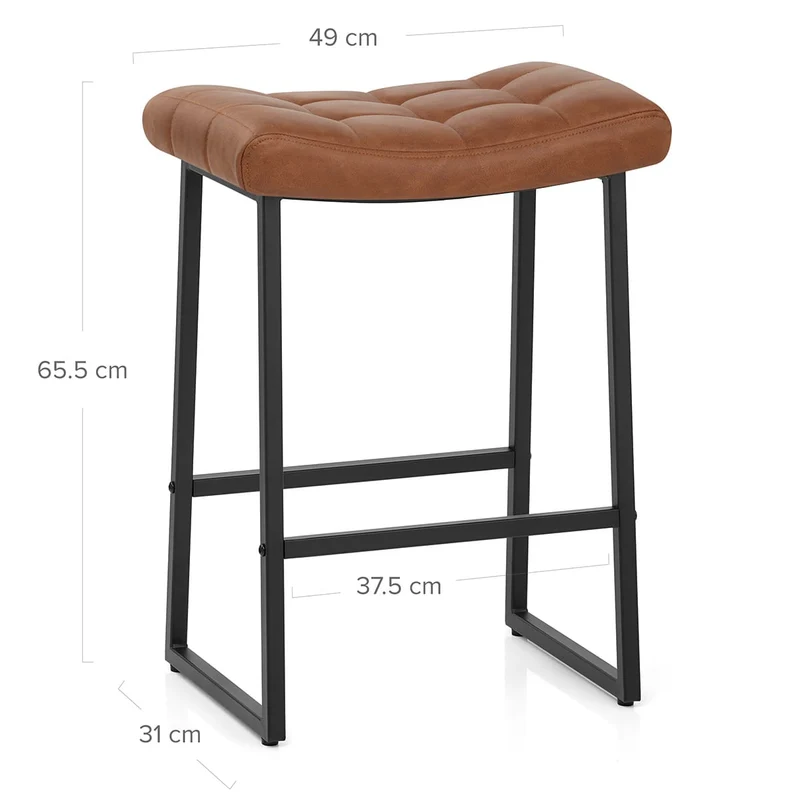 Tabouret Faux Cuir - Jago Marron