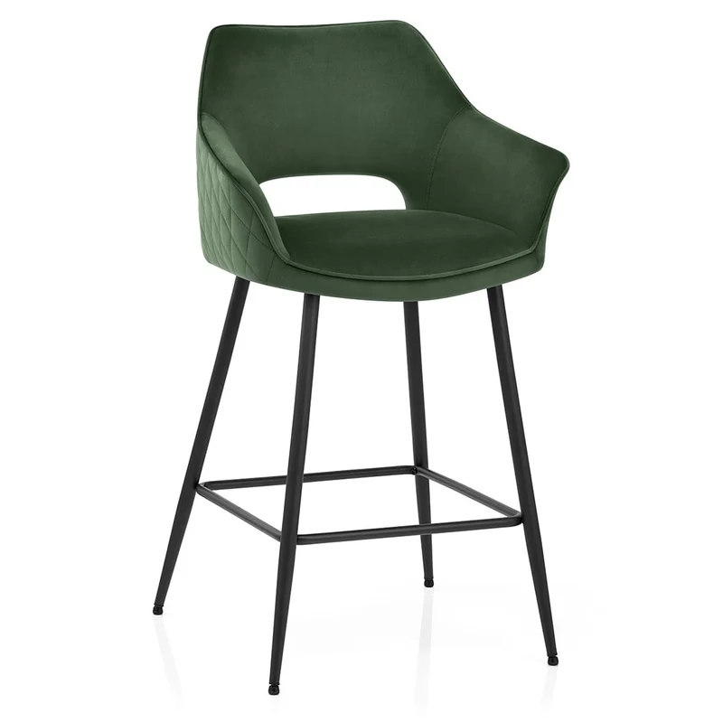Chaise de bar Velours - Viola Vert