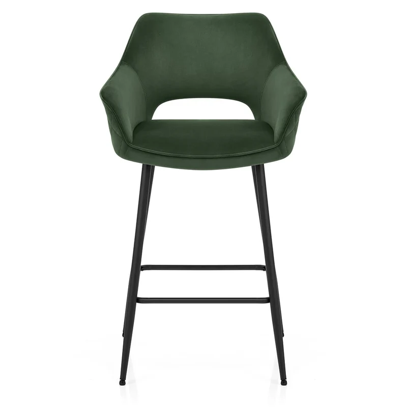 Chaise de bar Velours - Viola Vert