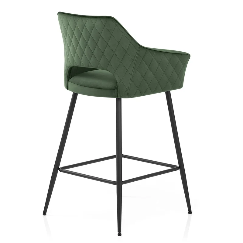 Chaise de bar Velours - Viola Vert