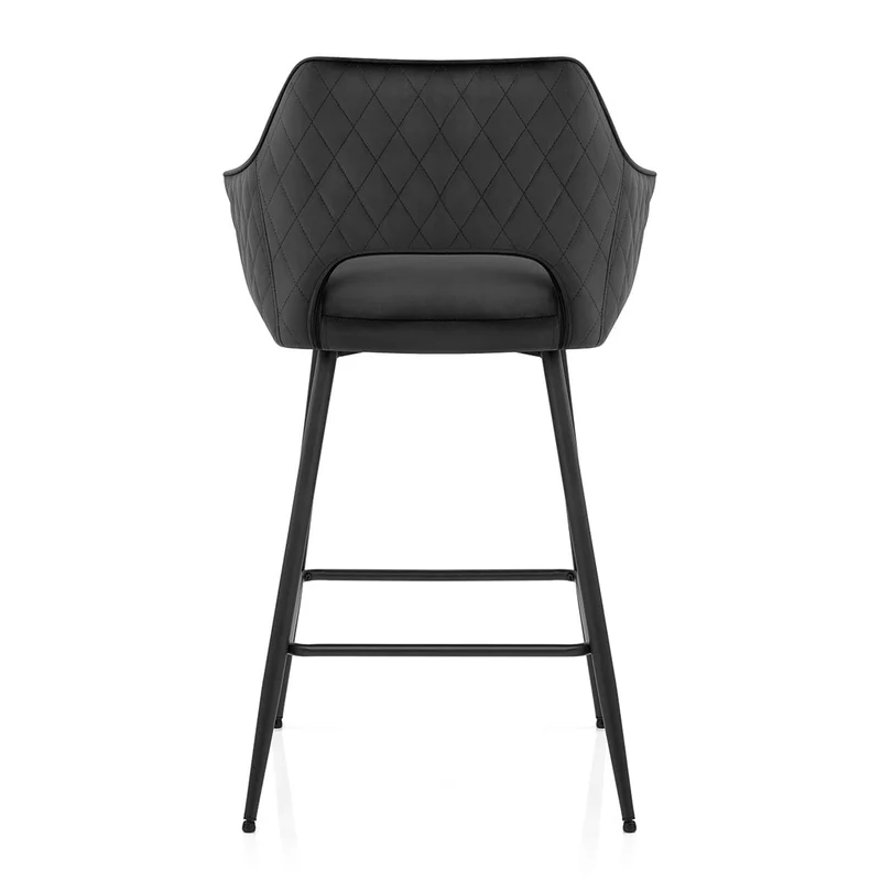 Chaise de bar Velours - Viola Noir