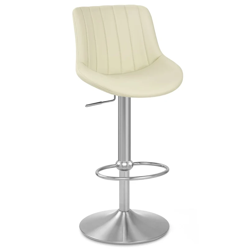 Tabouret Cuir Véritable - Versailles Crème