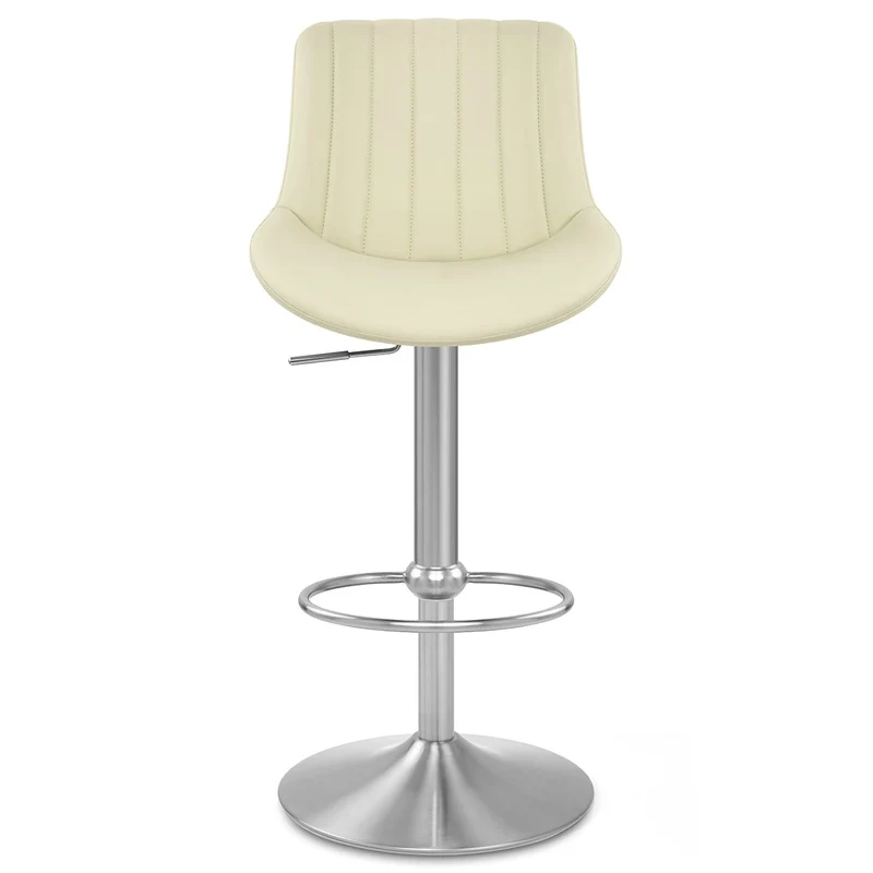 Tabouret Cuir Véritable - Versailles Crème