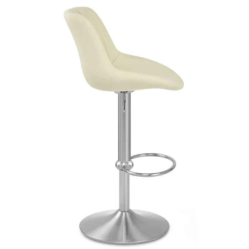 Tabouret Cuir Véritable - Versailles Crème