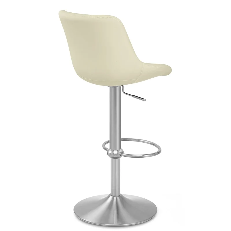 Tabouret Cuir Véritable - Versailles Crème