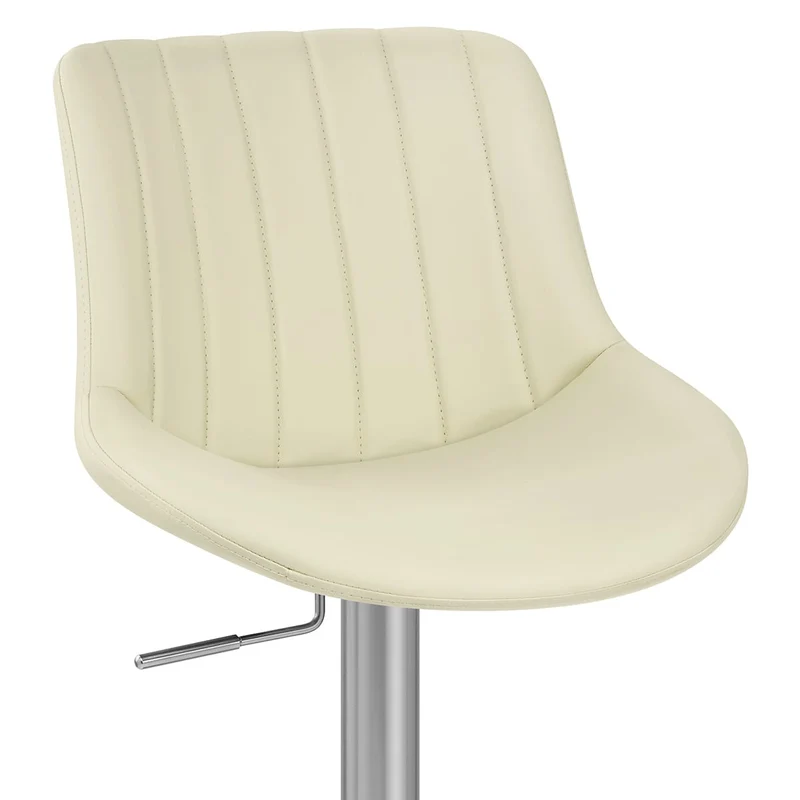 Tabouret Cuir Véritable - Versailles Crème