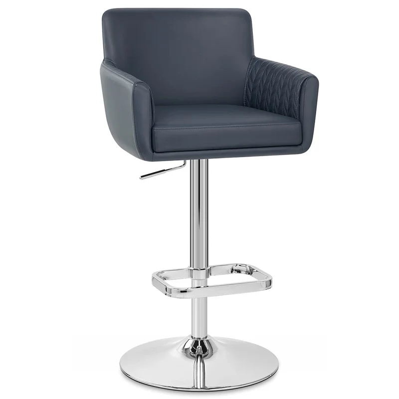 Tabouret Faux Cuir - Felipe Bleu