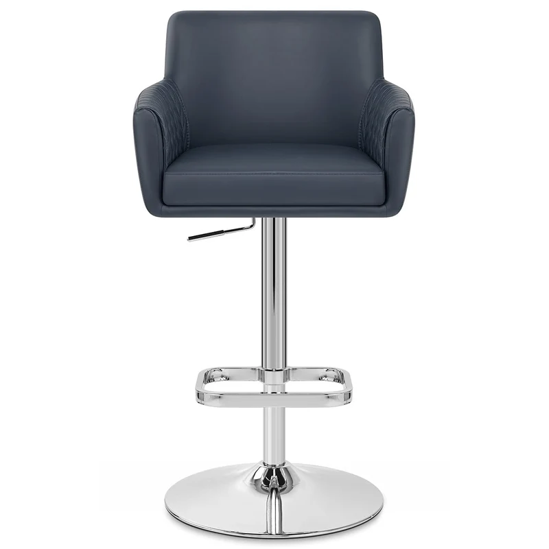 Tabouret Faux Cuir - Felipe Bleu